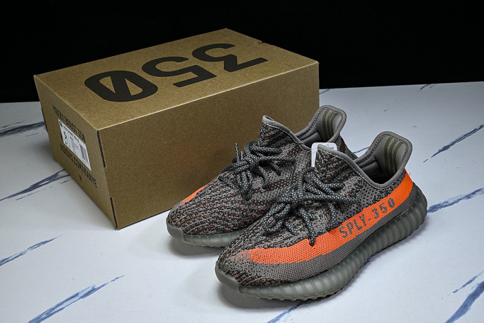 BB1826 YEEZY BOOST 350 V2 STEEPLE GRAY/BELUGA/SOLAR RED