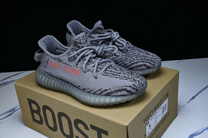 AH2203 YEEZY BOOST 350 V2 GREY/BOLD ORANGE/DARK SOLID GREY