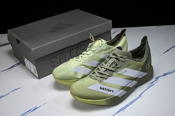 KH8441 ADIZERO ADIOS PRO 4 TENT GREEN/MATTE SILVER/MAGIC LIME