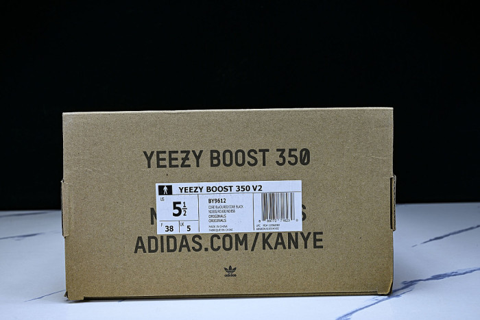 BY9612 YEEZY BOOST 350 V2 CORE BLACK/RED/CORE BLACK