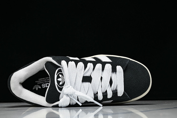 HQ8708 ORIGINALS CAMPUS 00S COLLEGE SERIES OF RETRO CASUAL SPORTS SNEAKERS BLACK/WHITE