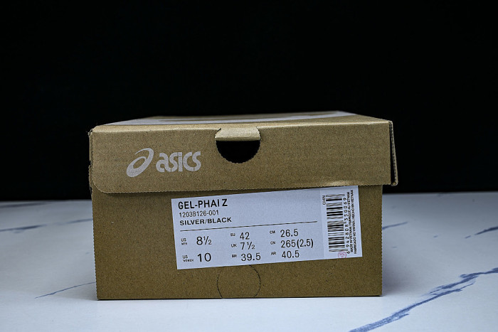 1203B126-001 GEL PHAI Z COMFORTABLE AND BREATHABLE DEXUN CASUAL LIFE SHOES SILVER/BLACK