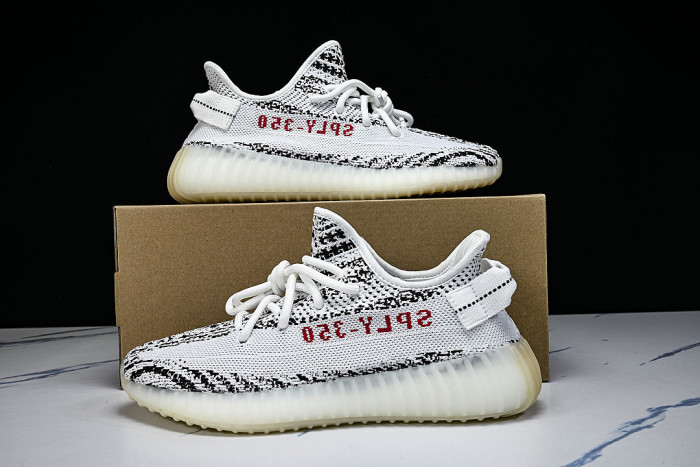 CP9654 YEEZY BOOST 350 V2 WHITE/CORE BLACK/RED