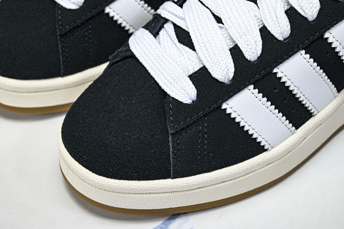 HQ8708 ORIGINALS CAMPUS 00S COLLEGE SERIES OF RETRO CASUAL SPORTS SNEAKERS BLACK/WHITE