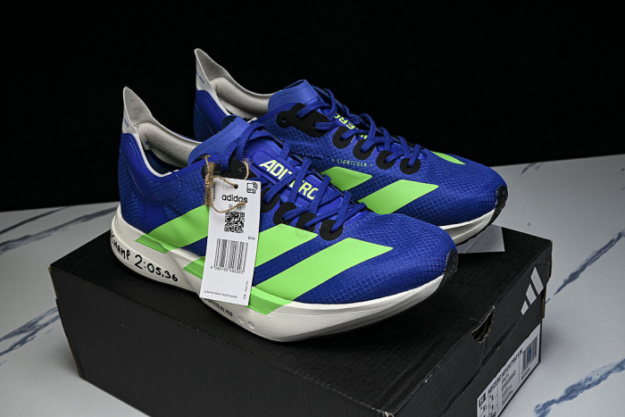 JP9271 ADIZERO ADIOS 4 M LOW-TOP RUNNING SHOES BLUE/GREEN