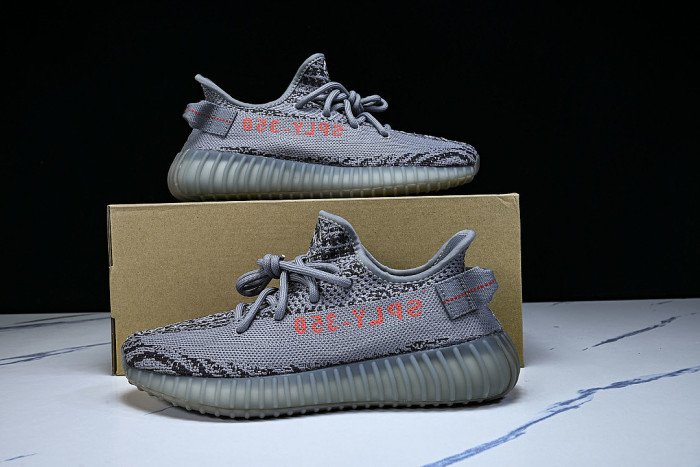 AH2203 YEEZY BOOST 350 V2 GREY/BOLD ORANGE/DARK SOLID GREY