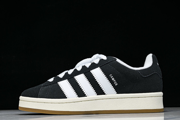 HQ8708 ORIGINALS CAMPUS 00S COLLEGE SERIES OF RETRO CASUAL SPORTS SNEAKERS BLACK/WHITE