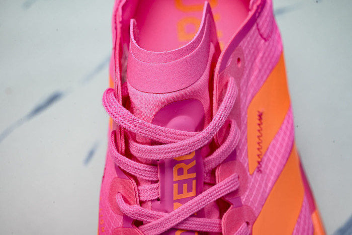 KJ3062 ADIZERO ADIOS 4 M LOW-TOP RUNNING SHOES PINK/ORANGE/PINK