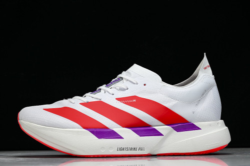 KZ9020 ADIZERO ADIOS PRO 4 FOOTWEAR WHITE/LUCID RED/SHOCK PURPLE
