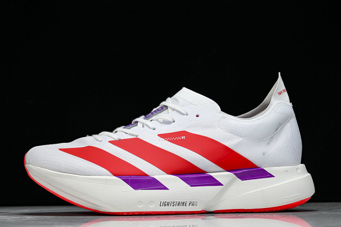 KZ9020 ADIZERO ADIOS PRO 4 FOOTWEAR WHITE/LUCID RED/SHOCK PURPLE