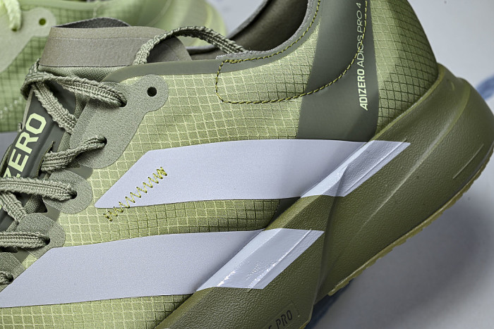 KH8441 ADIZERO ADIOS PRO 4 TENT GREEN/MATTE SILVER/MAGIC LIME