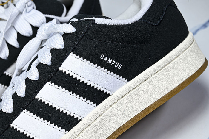 HQ8708 ORIGINALS CAMPUS 00S COLLEGE SERIES OF RETRO CASUAL SPORTS SNEAKERS BLACK/WHITE