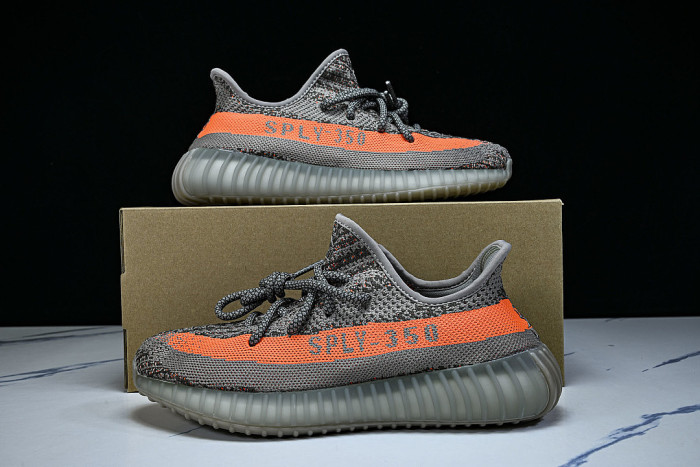 BB1826 YEEZY BOOST 350 V2 STEEPLE GRAY/BELUGA/SOLAR RED