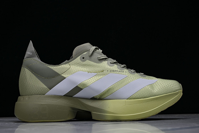 KH8441 ADIZERO ADIOS PRO 4 TENT GREEN/MATTE SILVER/MAGIC LIME