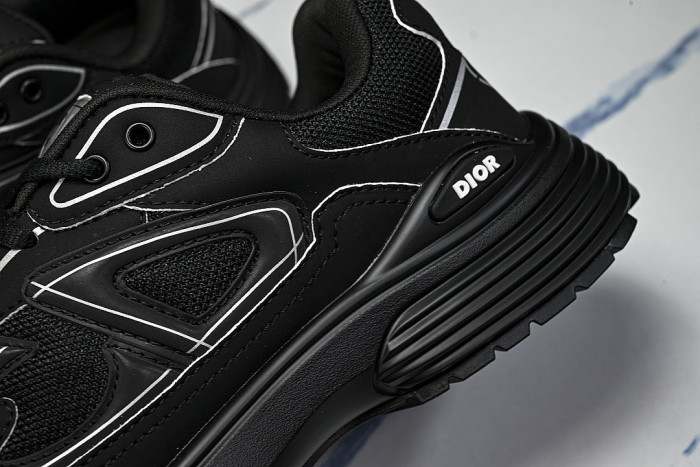 LOW-TOP THICK-SOLED SPORTS CASUAL SHOES BLACK/BLACK/BLACK