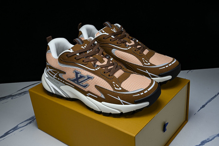 SPORTY CASUAL SHOES BROWN/ORANGE/GREY