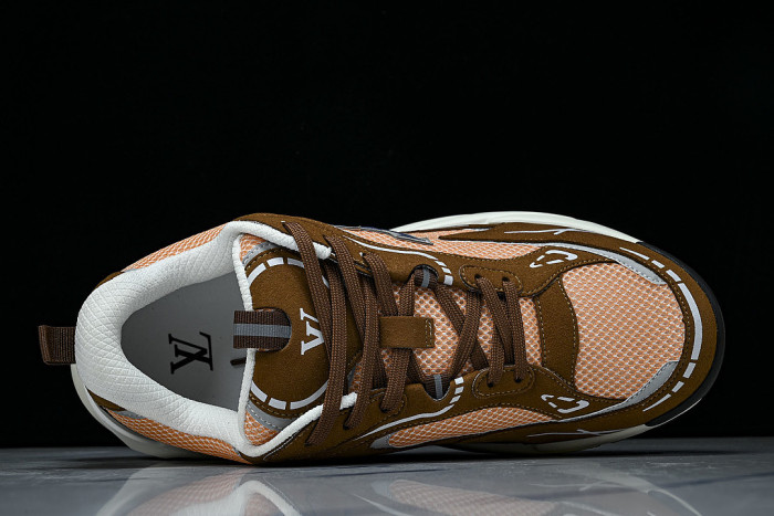 SPORTY CASUAL SHOES BROWN/ORANGE/GREY