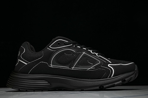 LOW-TOP THICK-SOLED SPORTS CASUAL SHOES BLACK/BLACK/BLACK