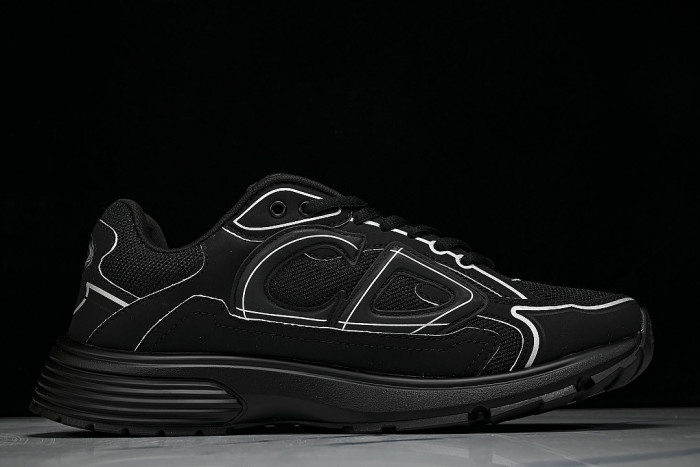LOW-TOP THICK-SOLED SPORTS CASUAL SHOES BLACK/BLACK/BLACK