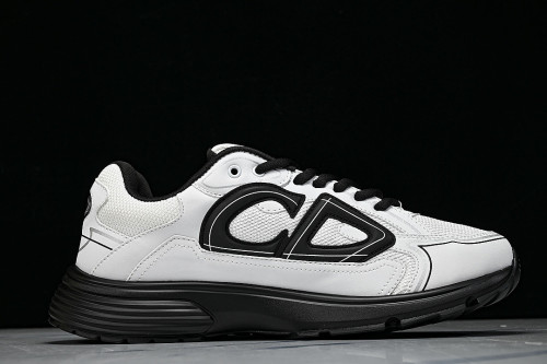 MEN'S BREATHABLE CASUAL THICK SOLED B30 LACE UP RUNNING SHOES 2026 NEW STYLE WHITE/BLACK