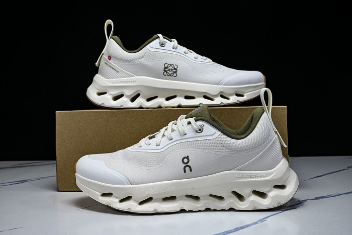 ON X THE SECOND GENERATION SERIES OF CASUAL RUNNING SHOES LIGHT GRAY/ARMY GREEN