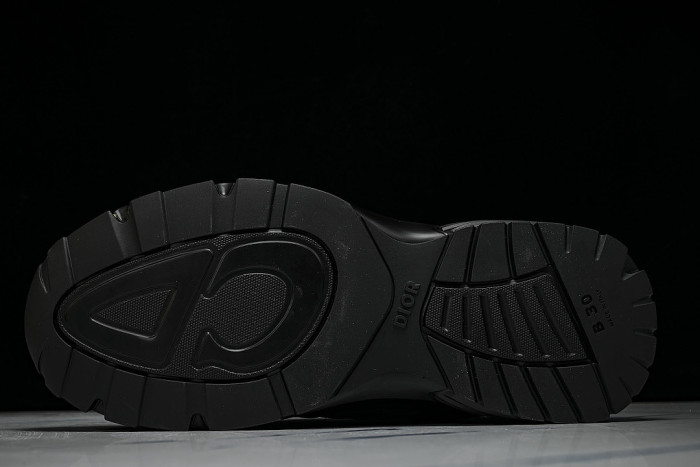LOW-TOP THICK-SOLED SPORTS CASUAL SHOES BLACK/BLACK/BLACK