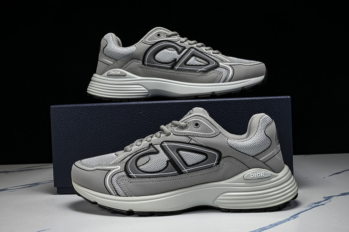 MEN'S BREATHABLE CASUAL THICK SOLED B30 LACE UP RUNNING SHOES 2026 NEW STYLE DARK GRAY/GREY