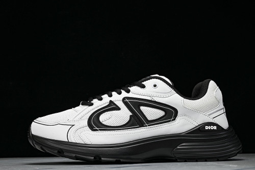 MEN'S BREATHABLE CASUAL THICK SOLED B30 LACE UP RUNNING SHOES 2026 NEW STYLE WHITE/BLACK