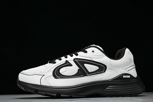 MEN'S BREATHABLE CASUAL THICK SOLED B30 LACE UP RUNNING SHOES 2026 NEW STYLE WHITE/BLACK