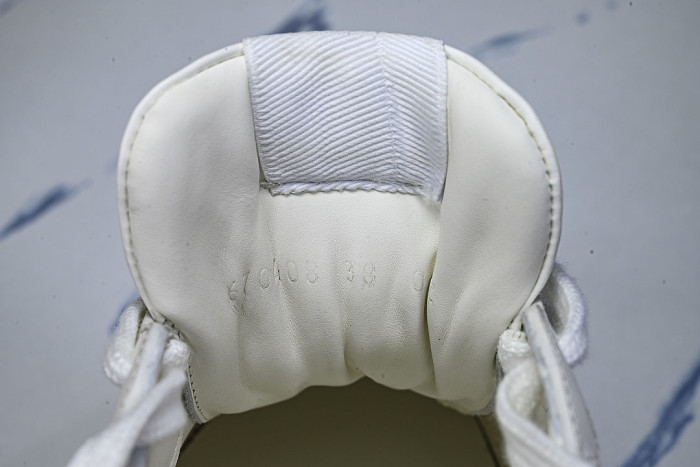 CHUNKY B MONOCHROME CARAMEL COLORED THICK SOLED CASUAL SNEAKERS WHITE/PURE WHITE