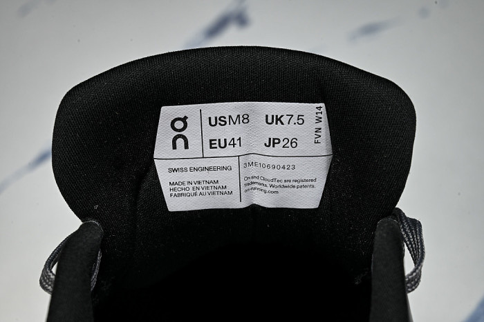 ON X THE SECOND GENERATION SERIES OF CASUAL RUNNING SHOES DARK GRAY/CONCRETE GREY