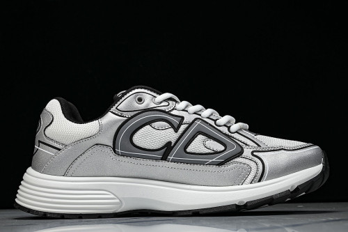 MEN'S BREATHABLE CASUAL THICK SOLED B30 LACE UP RUNNING SHOES 2026 NEW STYLE LIGHT GRAY/GREY