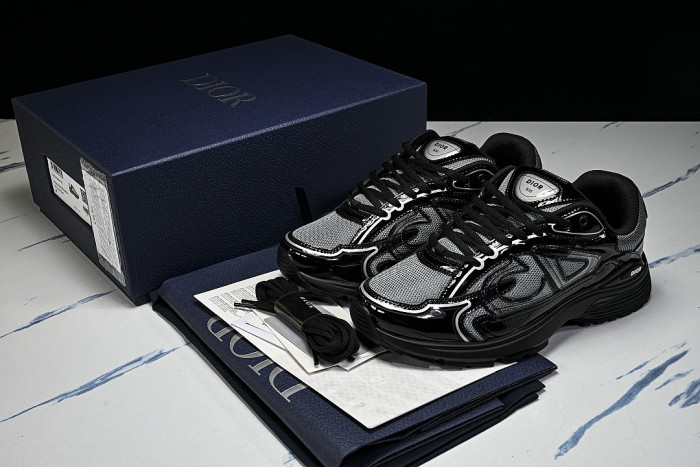 LOW-TOP THICK-SOLED SPORTS CASUAL SHOES BLACK/GREY