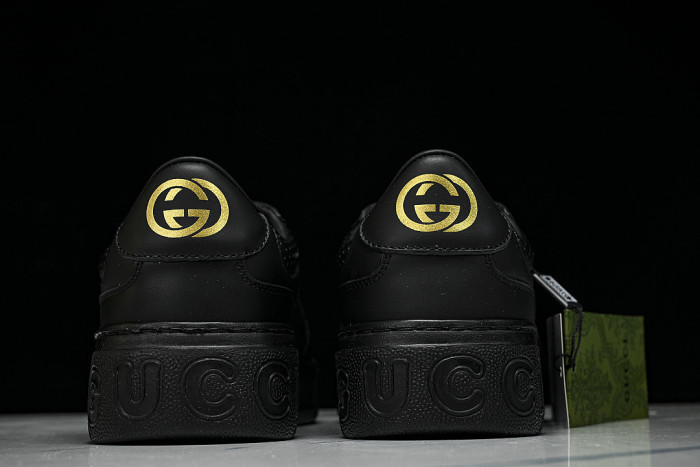 CHUNKY B MONOCHROME CARAMEL COLORED THICK SOLED CASUAL SNEAKERS BLACK/INKINESS