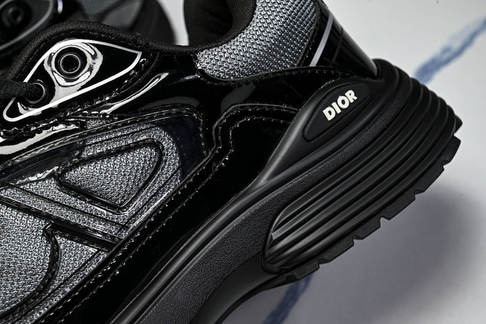 LOW-TOP THICK-SOLED SPORTS CASUAL SHOES BLACK/GREY