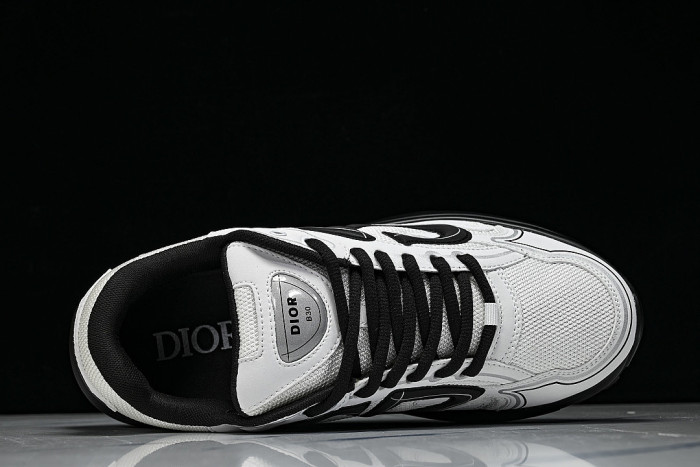 MEN'S BREATHABLE CASUAL THICK SOLED B30 LACE UP RUNNING SHOES 2026 NEW STYLE WHITE/BLACK