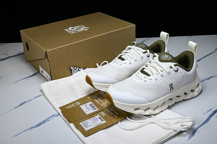 ON X THE SECOND GENERATION SERIES OF CASUAL RUNNING SHOES LIGHT GRAY/ARMY GREEN