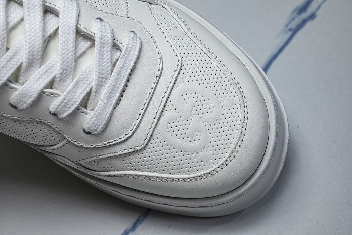 CHUNKY B MONOCHROME CARAMEL COLORED THICK SOLED CASUAL SNEAKERS WHITE/PURE WHITE