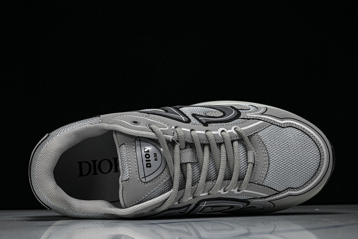 MEN'S BREATHABLE CASUAL THICK SOLED B30 LACE UP RUNNING SHOES 2026 NEW STYLE DARK GRAY/GREY