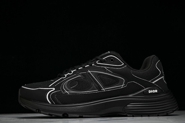LOW-TOP THICK-SOLED SPORTS CASUAL SHOES BLACK/BLACK/BLACK