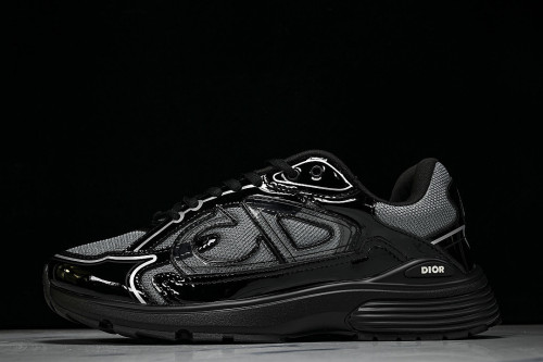 LOW-TOP THICK-SOLED SPORTS CASUAL SHOES BLACK/GREY