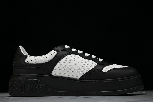 CHUNKY B MONOCHROME CARAMEL COLORED THICK SOLED CASUAL SNEAKERS BLACK/WHITE
