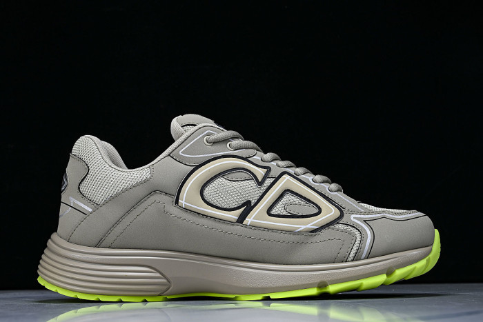 LEATHER MESH SPORTS CASUAL SHOES BEIGE/BEIGE/BEIGE