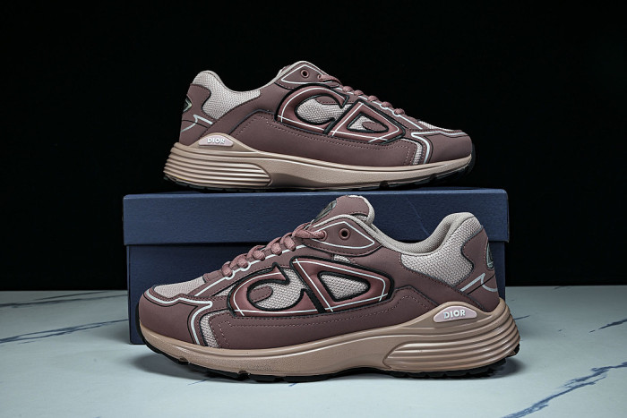 LEATHER MESH SPORTS CASUAL SHOES PINK/PINK/PINK