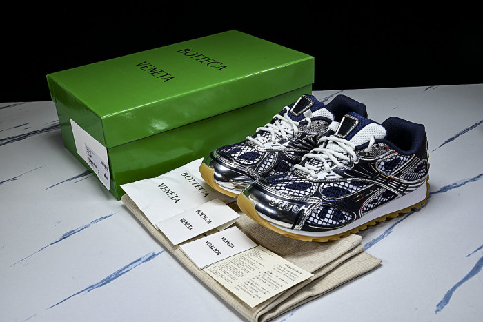 THICK-SOLED BREATHABLE MESH CASUAL SPORTS SHOES NAVY BLUE/WHITE