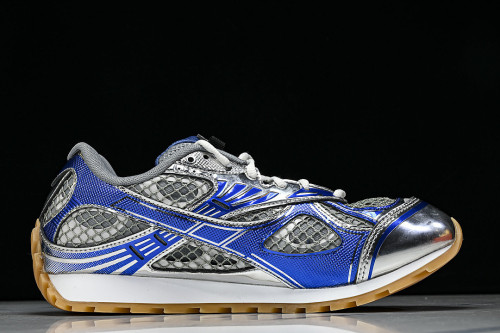 THICK-SOLED BREATHABLE MESH CASUAL SPORTS SHOES GREY/BLUE