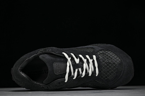 THICK-SOLED BREATHABLE MESH CASUAL SPORTS SHOES BLACK/BLACK/BLACK