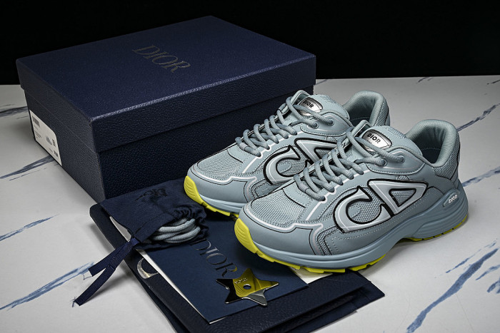 LEATHER MESH SPORTS CASUAL SHOES LIGHT BLUE/LIGHT BLUE