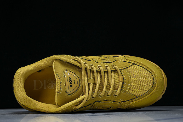 LEATHER MESH SPORTS CASUAL SHOES GREEN/GREEN/GREEN