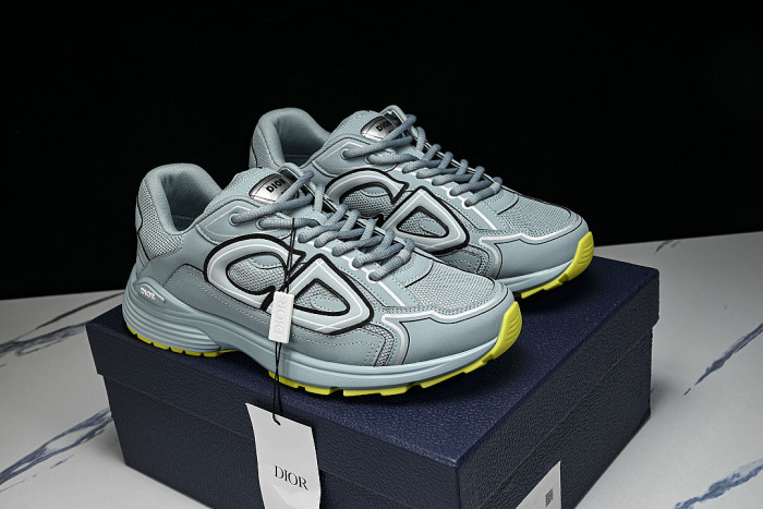 LEATHER MESH SPORTS CASUAL SHOES LIGHT BLUE/LIGHT BLUE